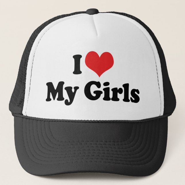 Gorra De Camionero Amo a mis Chicas (Anverso)