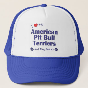 Gorra De Camionero Amo a mis terrieres de pitbull americanos (los