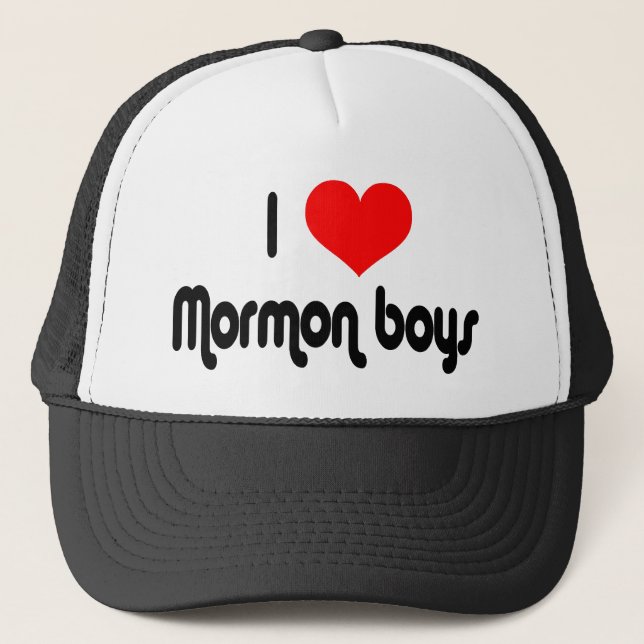 Gorra De Camionero Amo a muchachos mormones (Anverso)