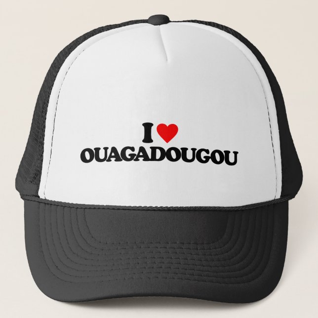 GORRA DE CAMIONERO AMO A OUAGADOUGOU (Anverso)
