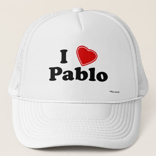 Gorra De Camionero Amo a Pablo (Anverso)