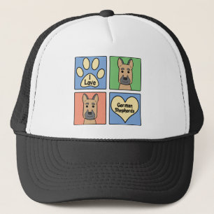 Gorra De Camionero Amo a pastores alemanes