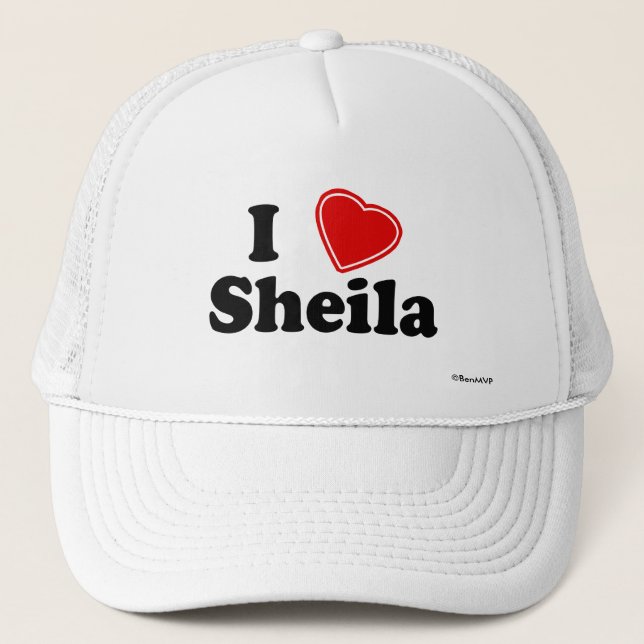 Gorra De Camionero Amo a Sheila (Anverso)