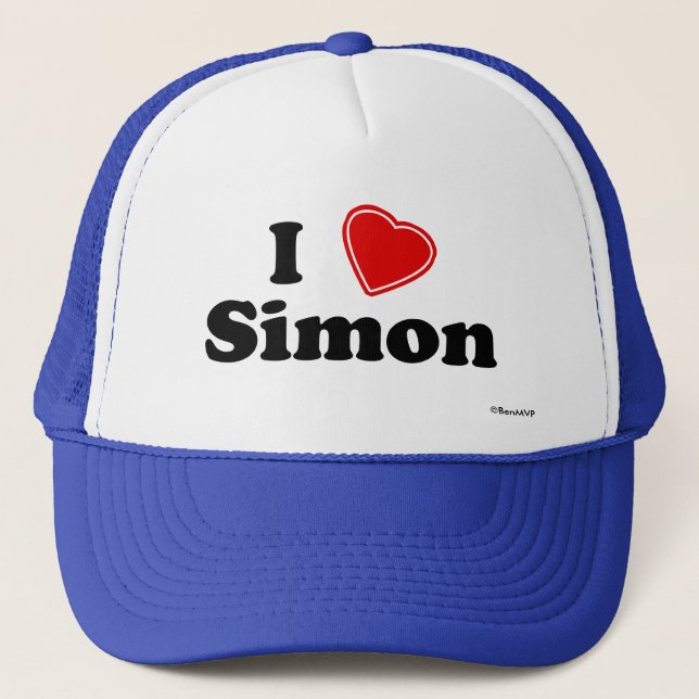 Gorra De Camionero Amo a Simon (Anverso)