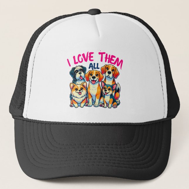 Gorra De Camionero Amo a todos los dueños de perros Pet Lover (Anverso)