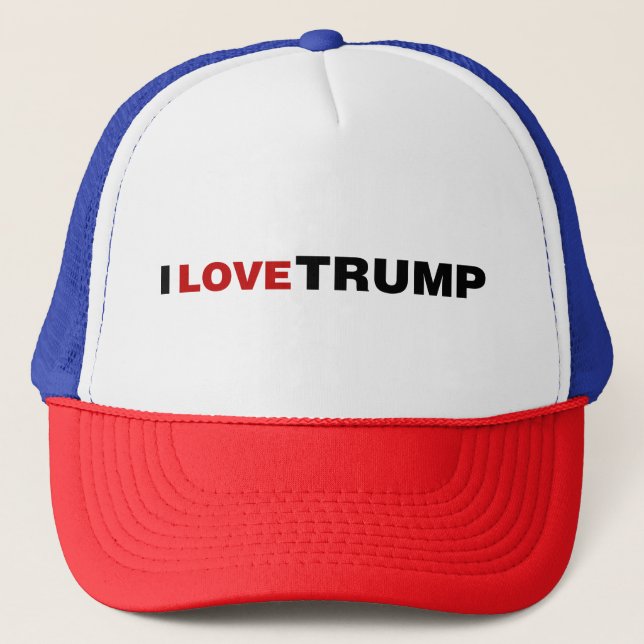 Gorra De Camionero Amo a Trump (Anverso)