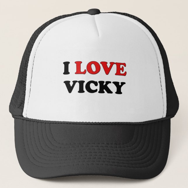 Gorra De Camionero Amo a Vicky (Anverso)