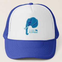 Gorra De Camionero Amo al elefante (perfil)
