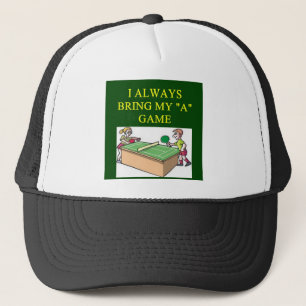 Gorra De Camionero amo al jugador de tenis de mesa