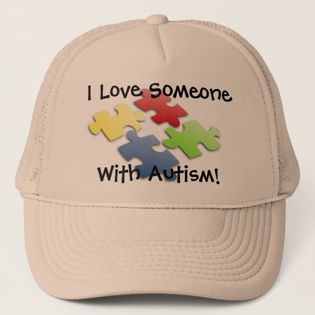 Gorra De Camionero ¡Amo alguien con autismo! (Anverso)