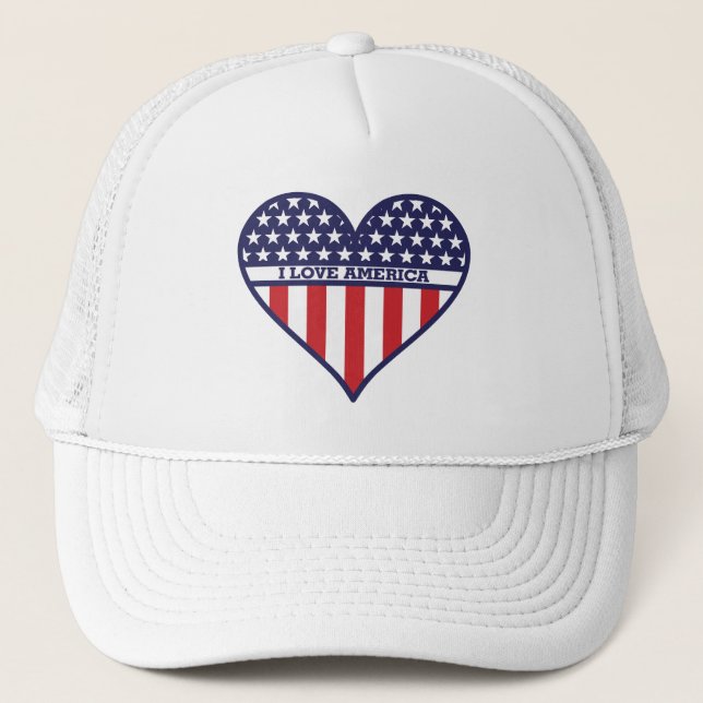 Gorra De Camionero Amo América (Anverso)