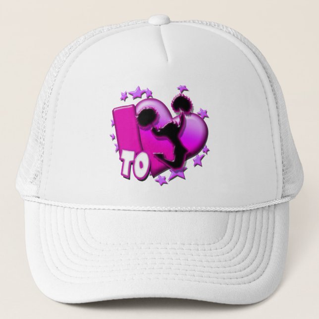 Gorra De Camionero Amo animar (el rosa) (Anverso)