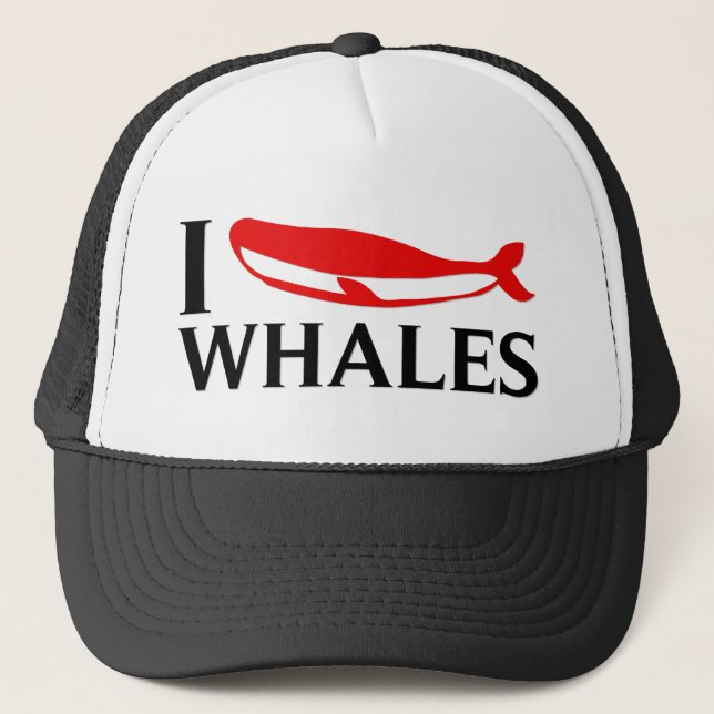 Gorra De Camionero Amo ballenas (Anverso)