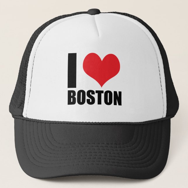 Gorra De Camionero Amo Boston (Anverso)