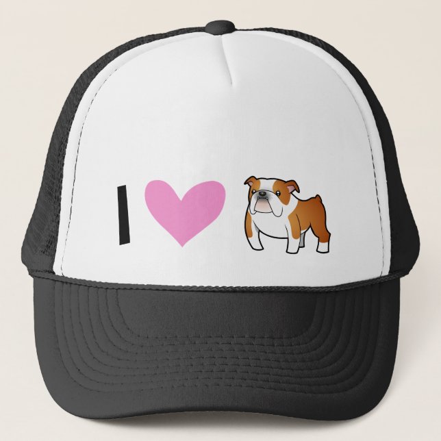Gorra De Camionero Amo bulldoges (Anverso)