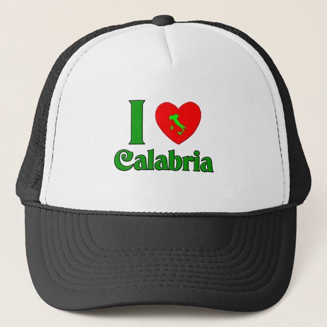Gorra De Camionero Amo Calabria Italia (Anverso)