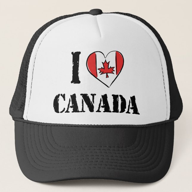 Gorra De Camionero Amo Canadá (Anverso)