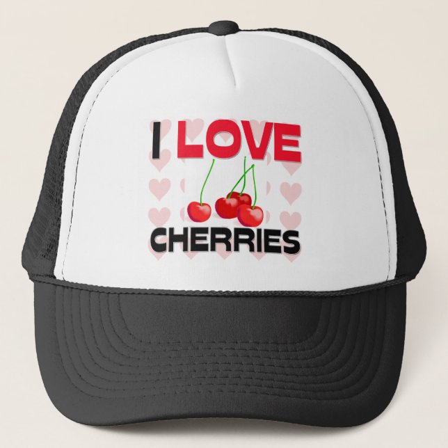 Gorra De Camionero Amo cerezas (Anverso)