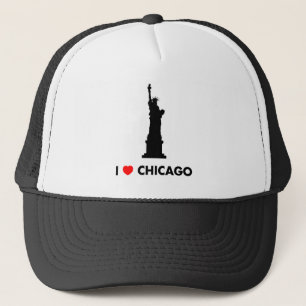 Gorra De Camionero Amo Chicago - estatua de la libertad