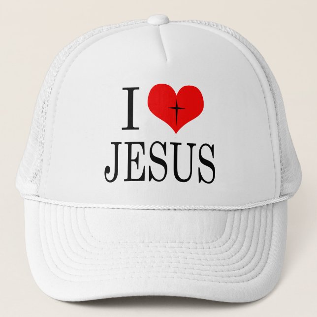 Gorra De Camionero Amo (corazón) a Jesús (Anverso)