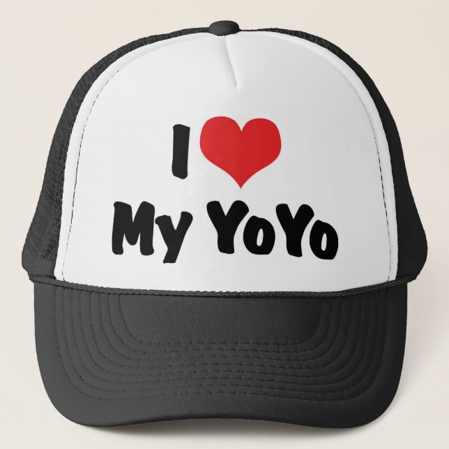 Gorra De Camionero Amo Corazón Mi YoYo (Anverso)