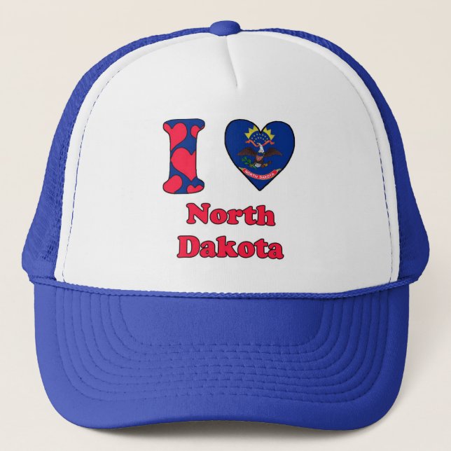 Gorra De Camionero Amo Dakota del Norte (Anverso)