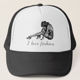 Gorra De Camionero ¡Amo diseño del vintage de la moda!