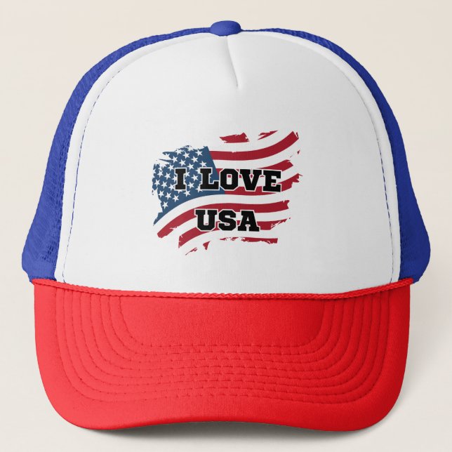 Gorra De Camionero Amo EE.UU. (Anverso)