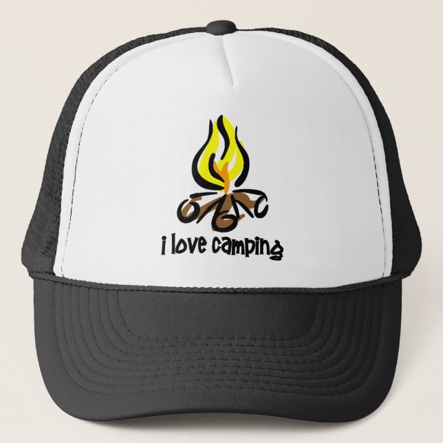 Gorra De Camionero amo el acampar (Anverso)