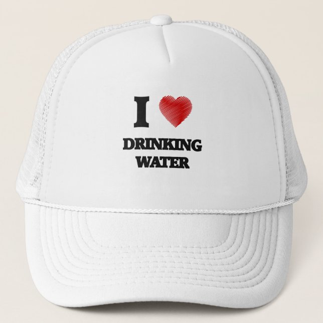 Gorra De Camionero Amo el agua potable (Anverso)