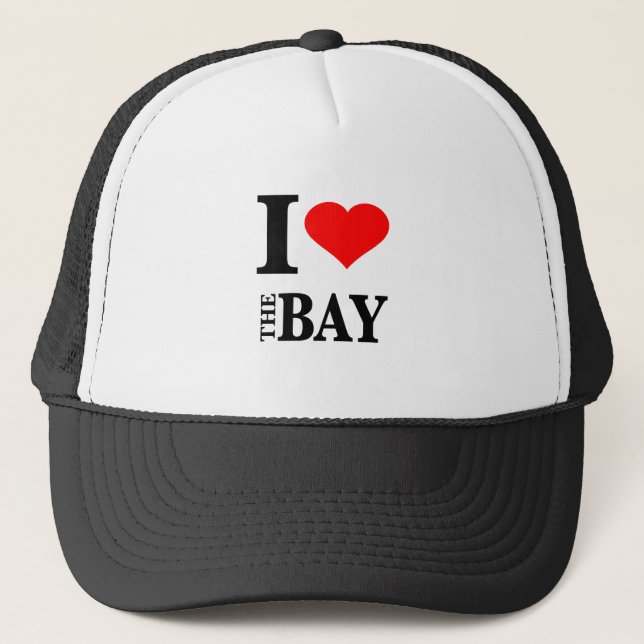 Gorra De Camionero Amo el área de la bahía (Anverso)