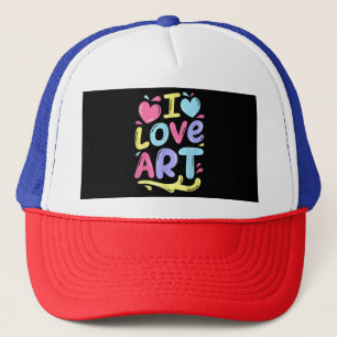 Gorra De Camionero Amo el Arte, Regalo de Pintura Colorida para Artis