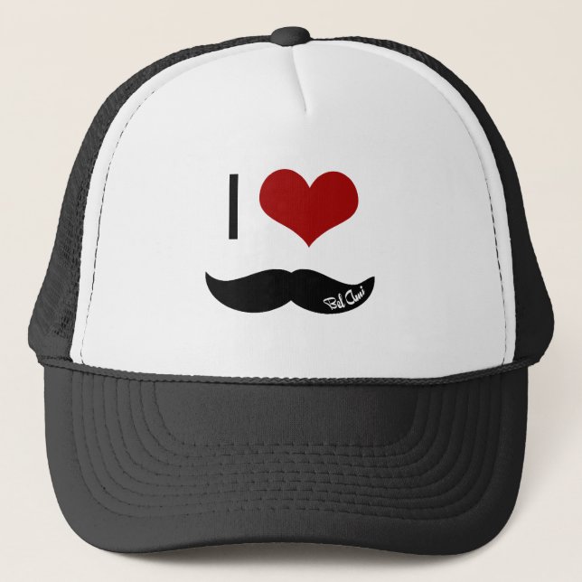 Gorra De Camionero Amo el bigote (Anverso)