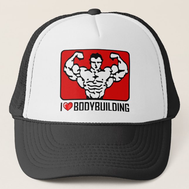 Gorra De Camionero Amo el Bodybuilding (Anverso)