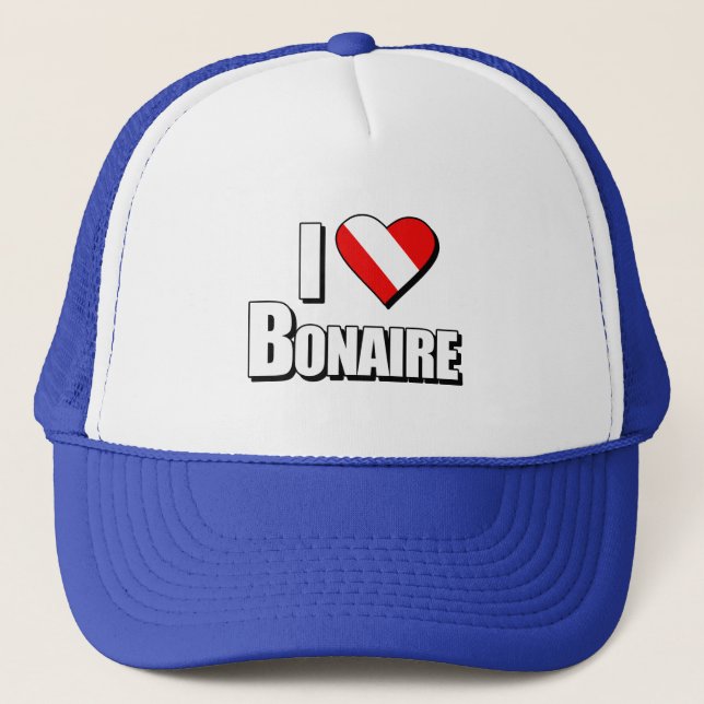 Gorra De Camionero Amo el buceo Bonaire (Anverso)