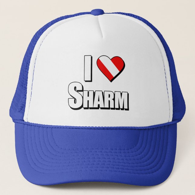 Gorra De Camionero Amo El Buceo De Sharm (Anverso)