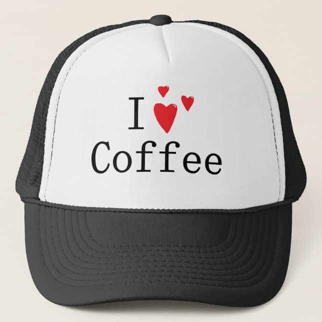 Gorra De Camionero Amo el café (Anverso)