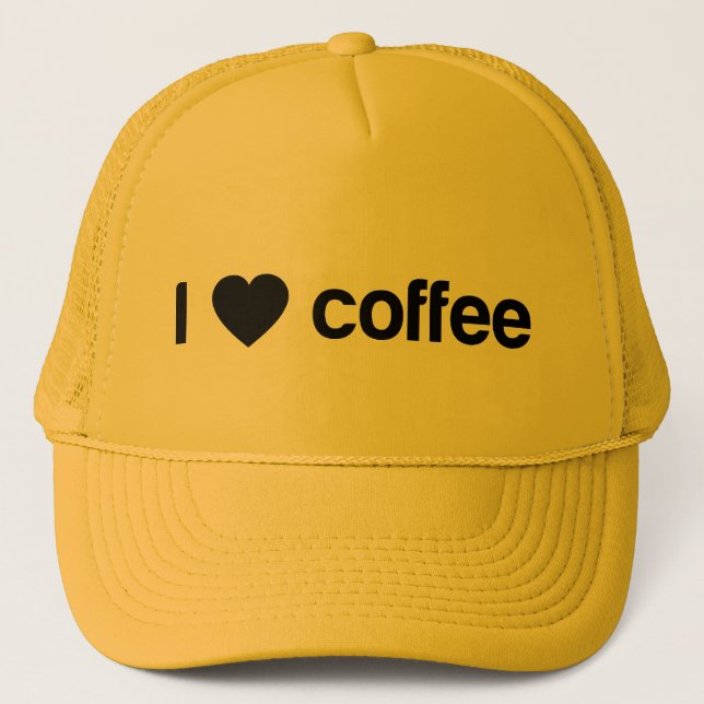 Gorra De Camionero Amo el café (Anverso)