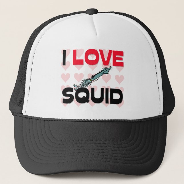 Gorra De Camionero Amo el calamar (Anverso)