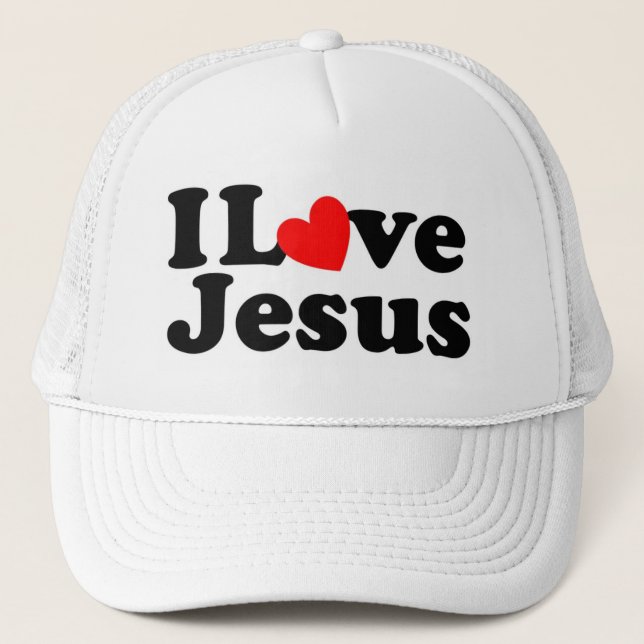 Gorra De Camionero Amo el casquillo de Jesús (Anverso)