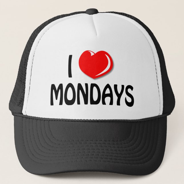Gorra De Camionero Amo el casquillo de lunes (Anverso)
