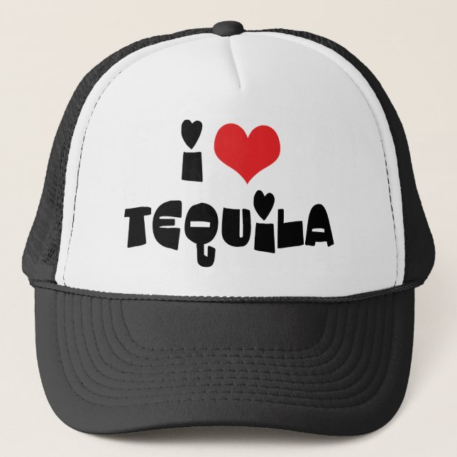 Gorra De Camionero Amo el corazón Tequila (Anverso)
