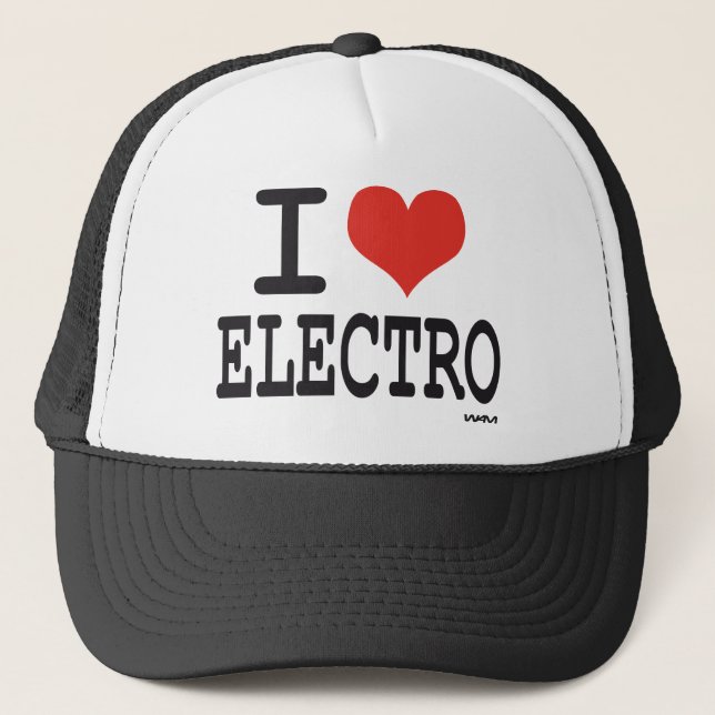 Gorra De Camionero Amo el electro (Anverso)