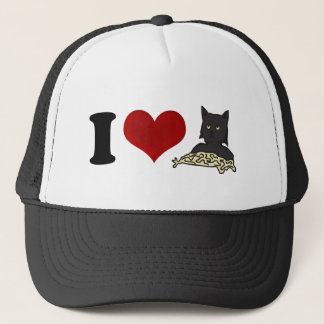 Gorra De Camionero Amo el gato de los espaguetis