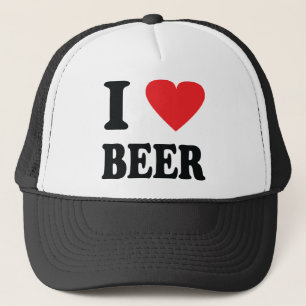 Gorra De Camionero Amo el icono de la cerveza