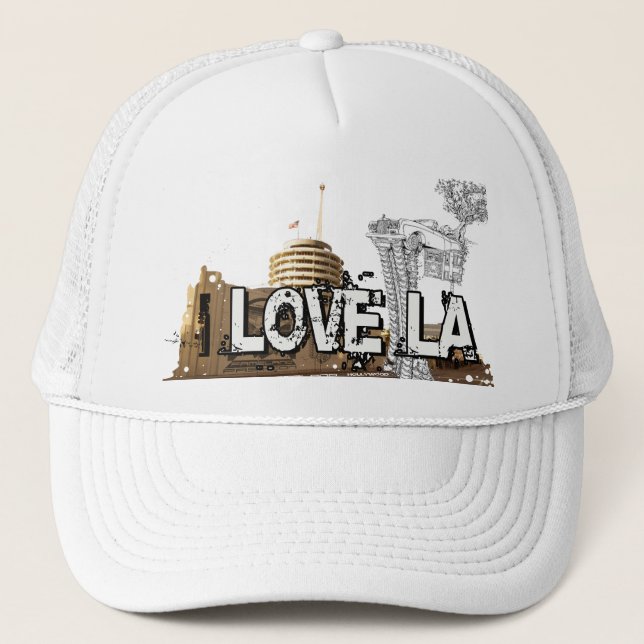 Gorra De Camionero Amo el LA - arte #1 de Los Ángeles (Anverso)