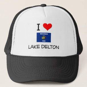 Gorra De Camionero Amo el lago Delton Wisconsin