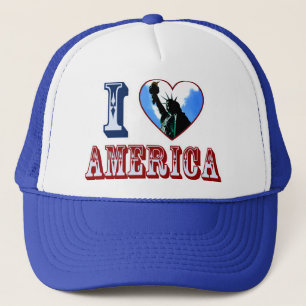 Gorra De Camionero Amo el logotipo del Corazón de la Libertad de Esta