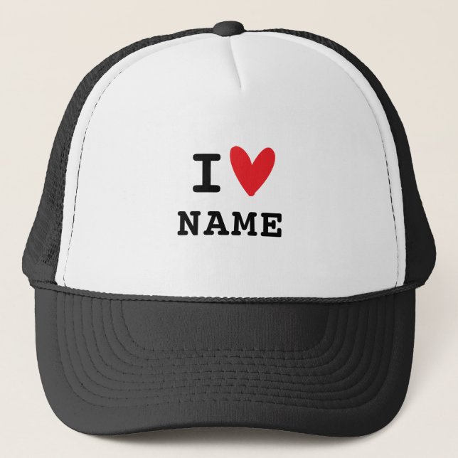 Gorra De Camionero Amo el nombre del corazón (Anverso)