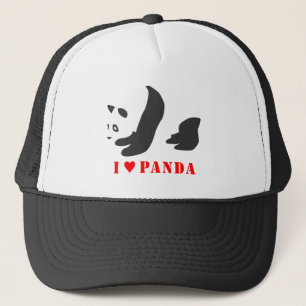 Gorra De Camionero Amo el Panda (negro)